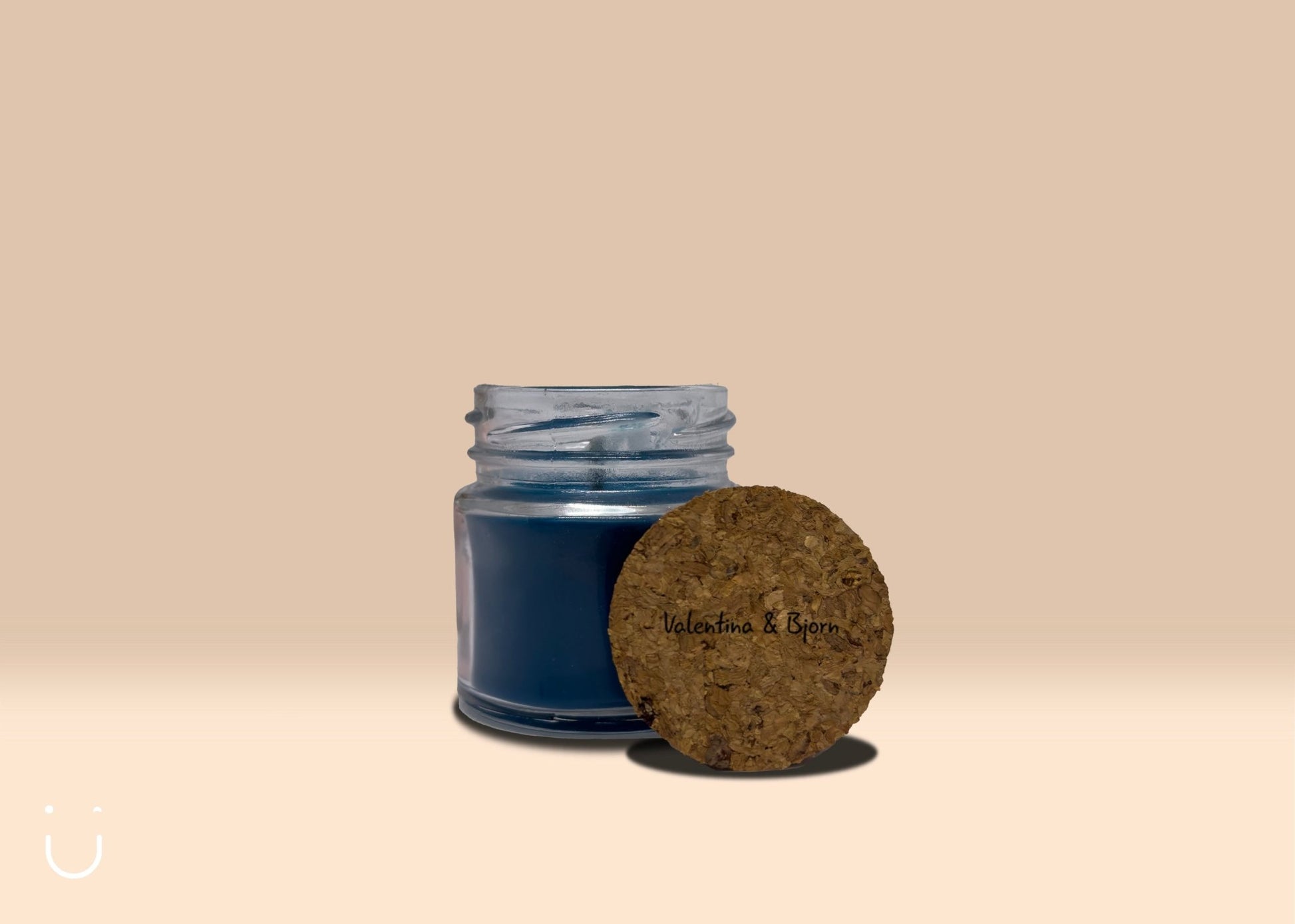 5x Mini geurkaars - Blauw - trouw - Deugeniet - Huwelijk bedankjes