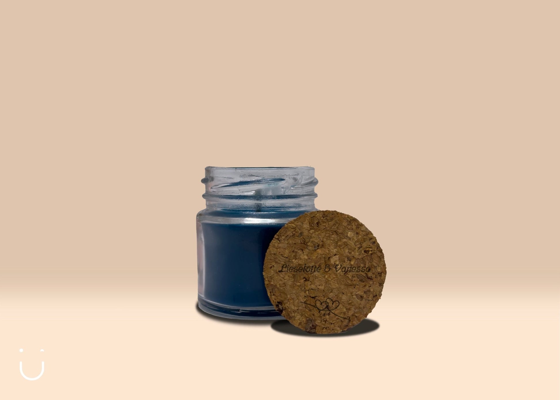 5x Mini geurkaars - Blauw - trouw - Deugeniet - Huwelijk bedankjes