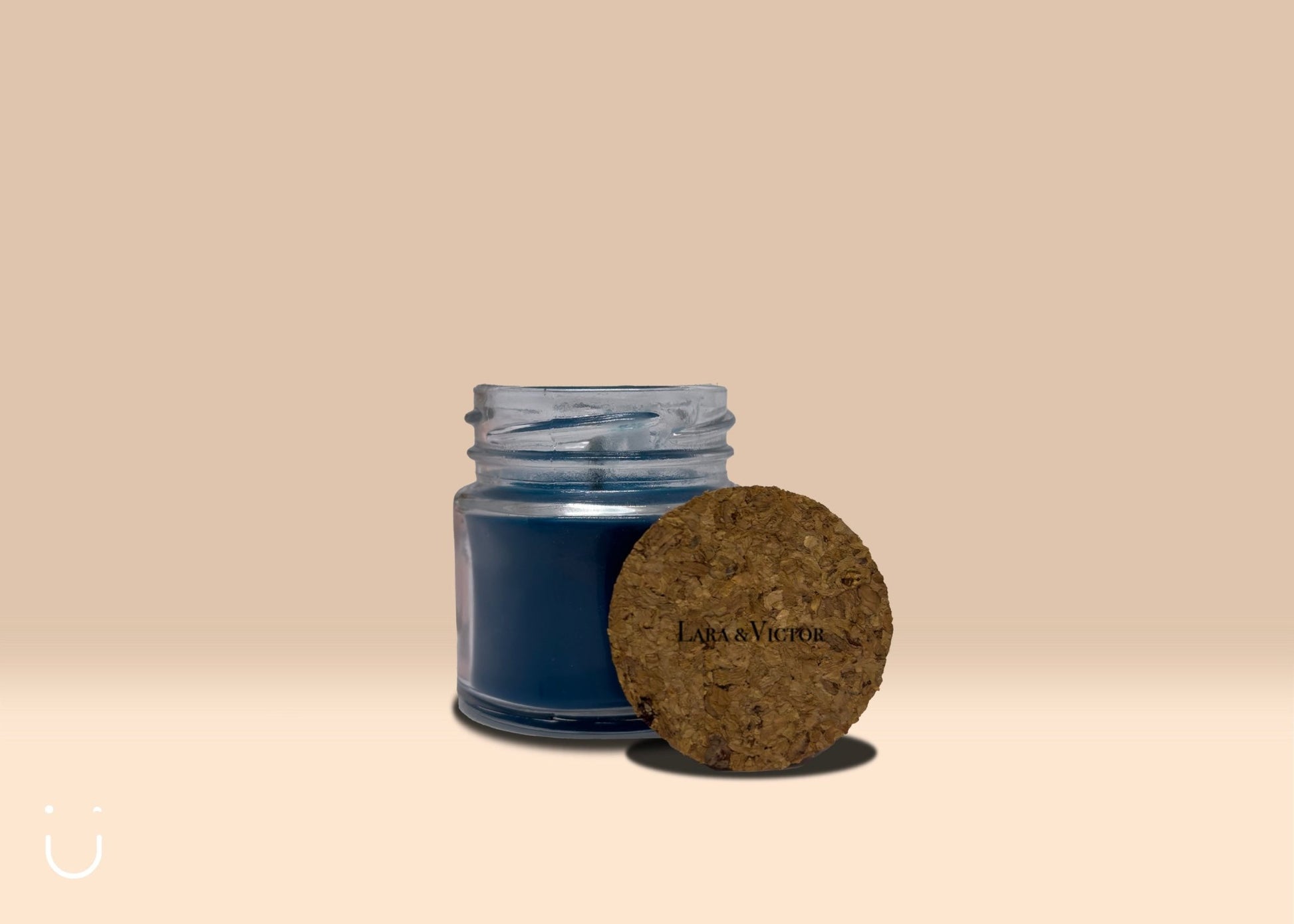 5x Mini geurkaars - Blauw - trouw - Deugeniet - Huwelijk bedankjes