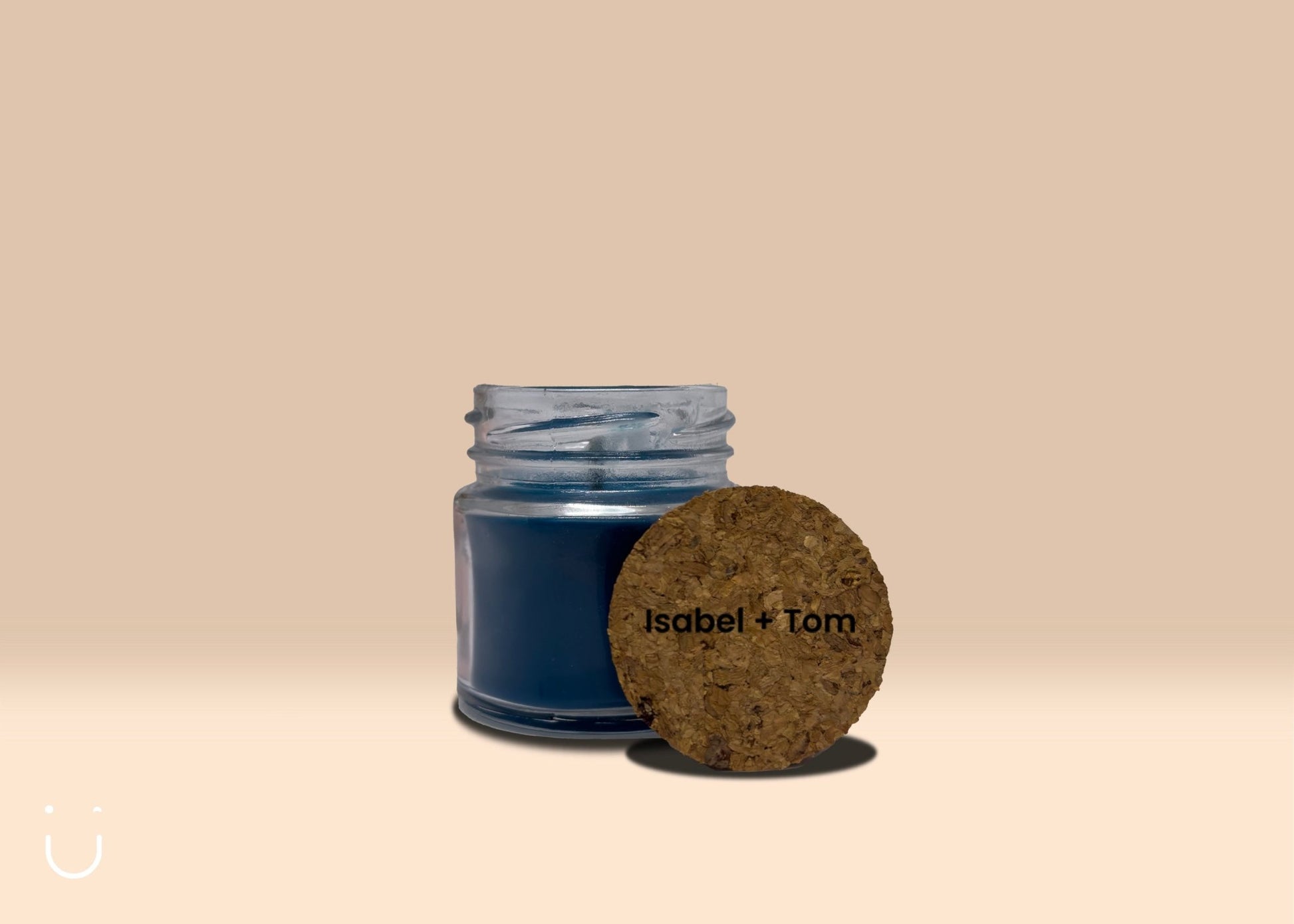 5x Mini geurkaars - Blauw - trouw - Deugeniet - Huwelijk bedankjes