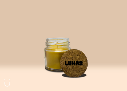 5x Mini geurkaars - Geel - Deugeniet - Doopsuiker diy