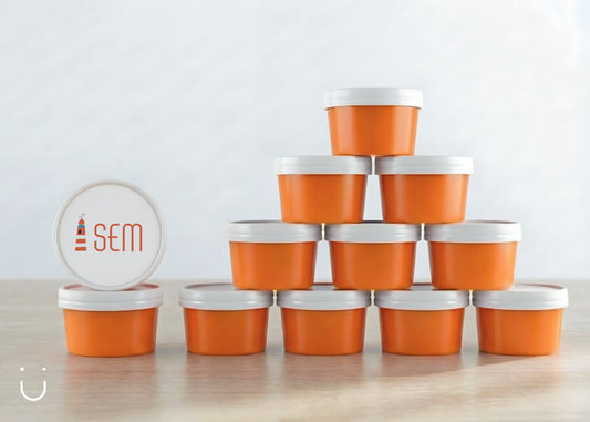 Deugeniet doopsuiker doosje - Oranje • per 10 stuks