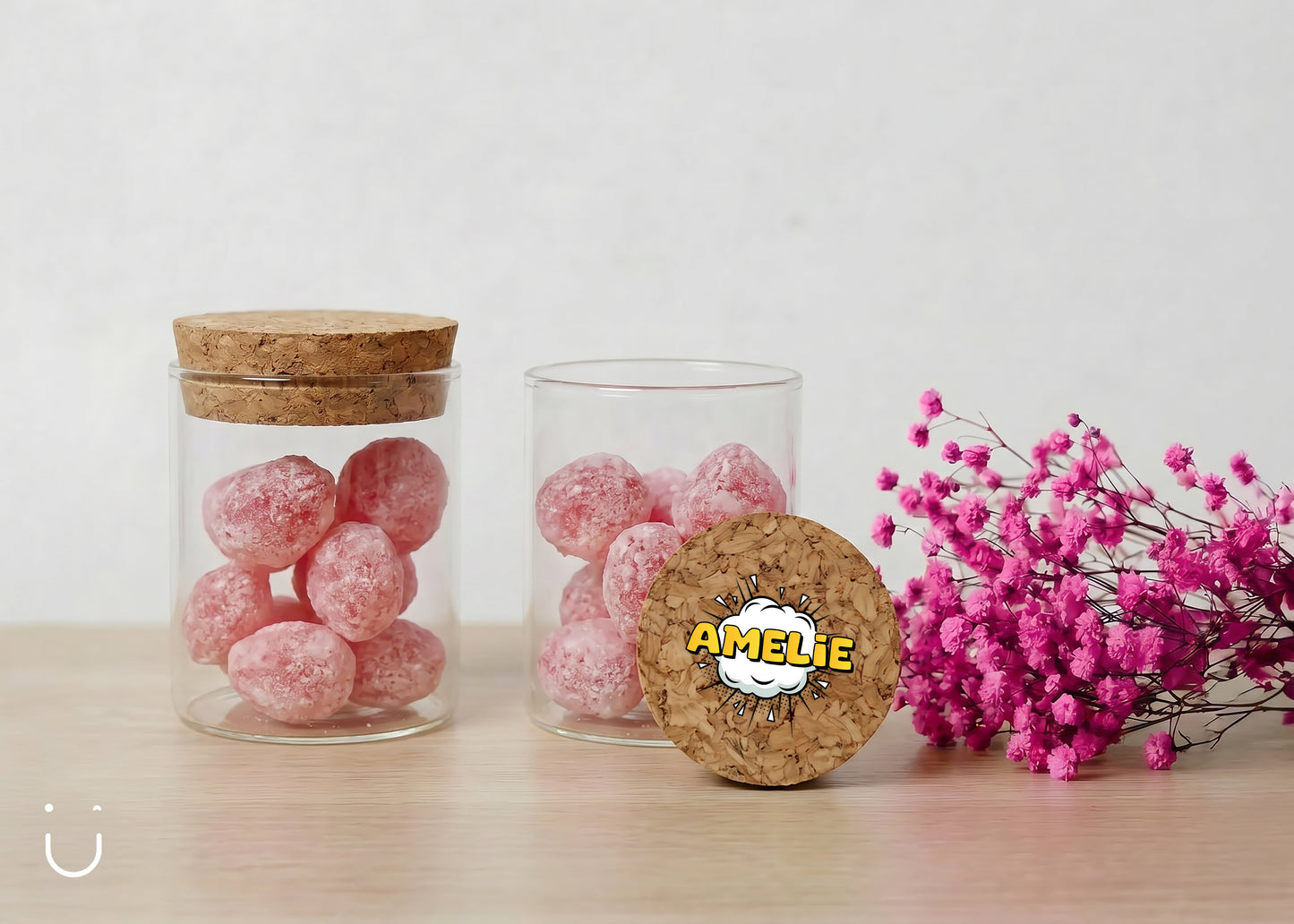 Glazen potje met smoelentrekkers - Doopsuiker