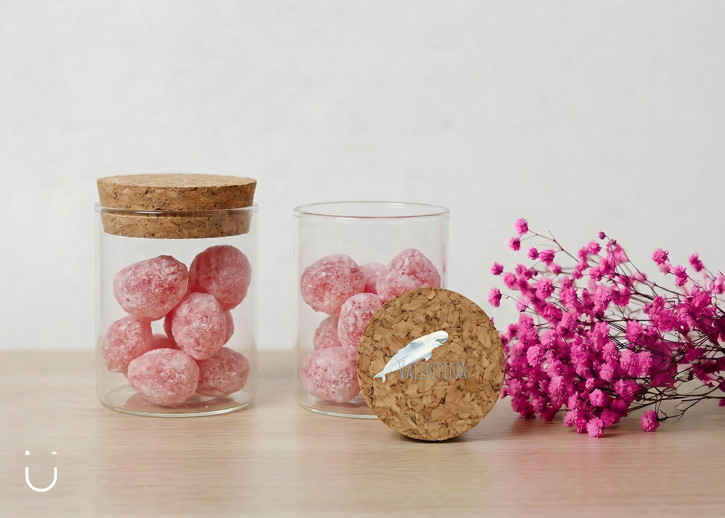 Glazen potje met smoelentrekkers - Doopsuiker