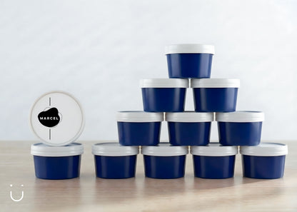 10x Deugeniet doopsuiker doosje - Donkerblauw