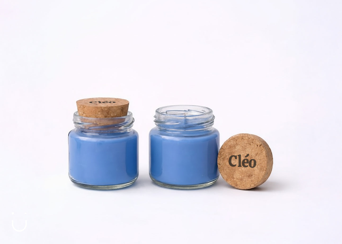 Mini kaars - Blauw - Doopsuiker