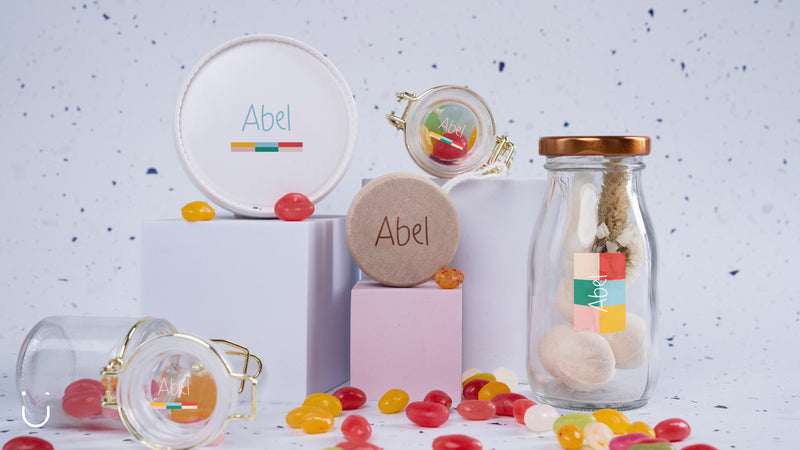 Colorblocking doopsuiker set