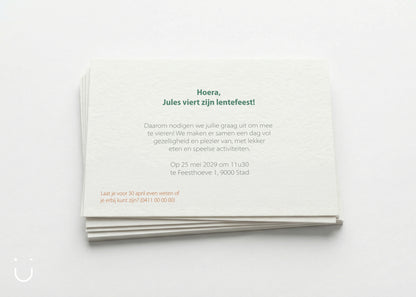 Communie uitnodiging "Jules"