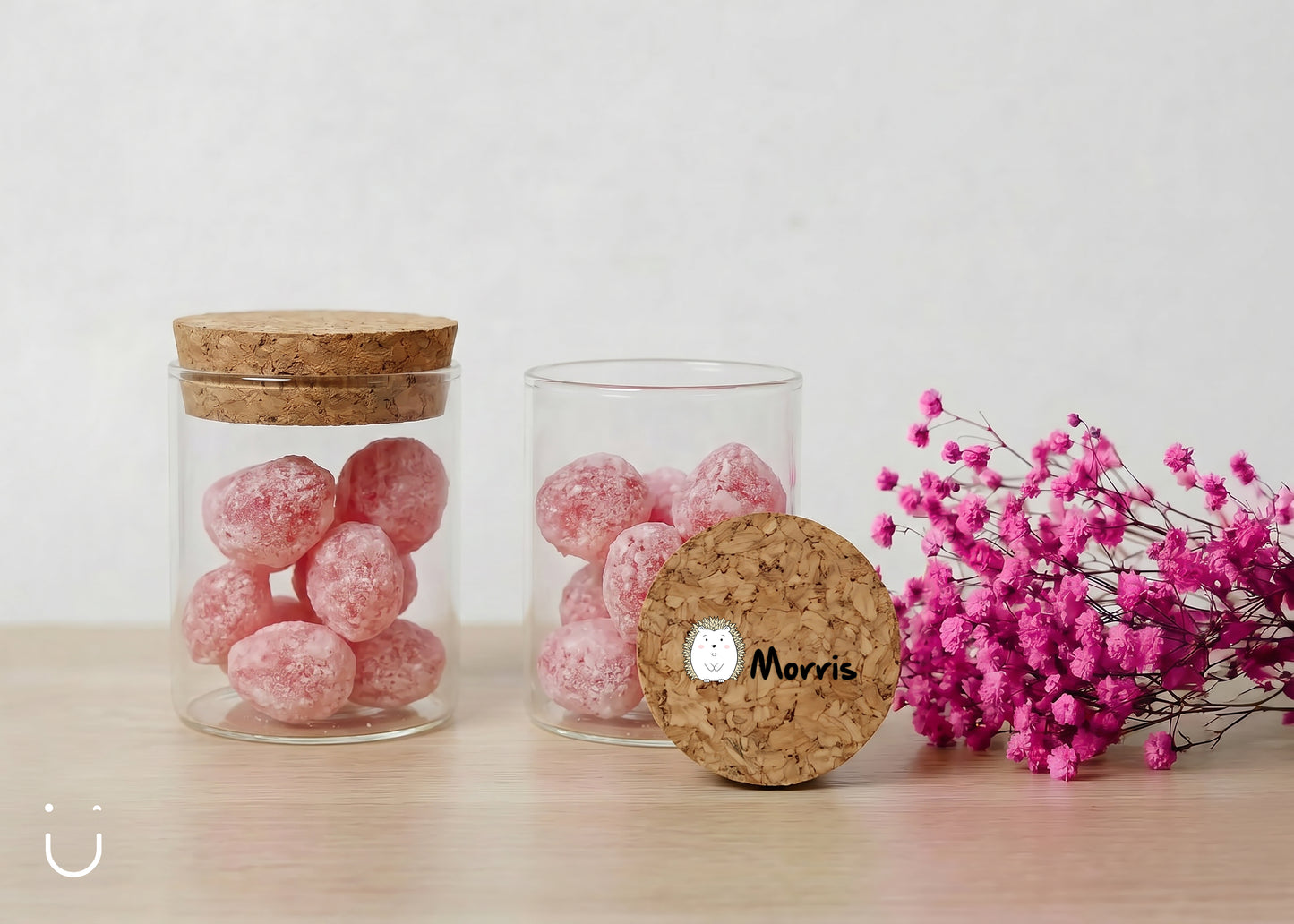 Glazen potje met smoelentrekkers - Doopsuiker