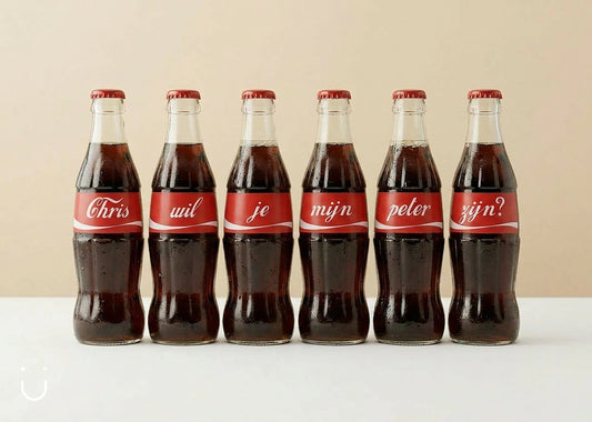 ETIKET Coca cola flesje - gepersonaliseerd