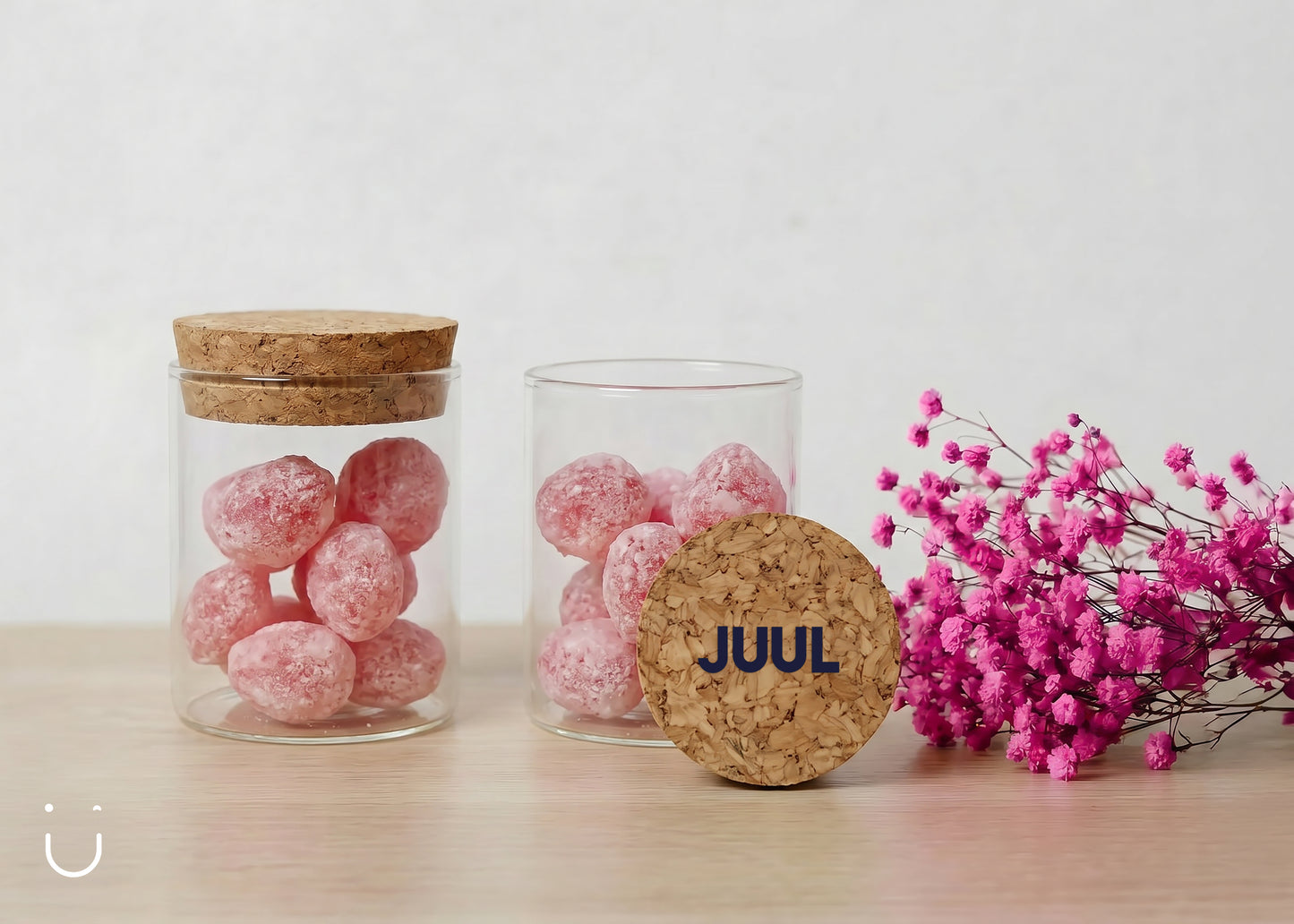 Glazen potje met smoelentrekkers - Doopsuiker