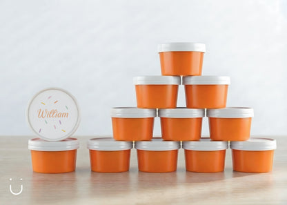 10x Deugeniet doopsuiker doosje - Oranje