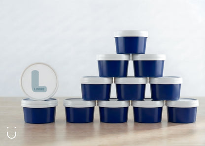 10x Deugeniet doopsuiker doosje - Donkerblauw