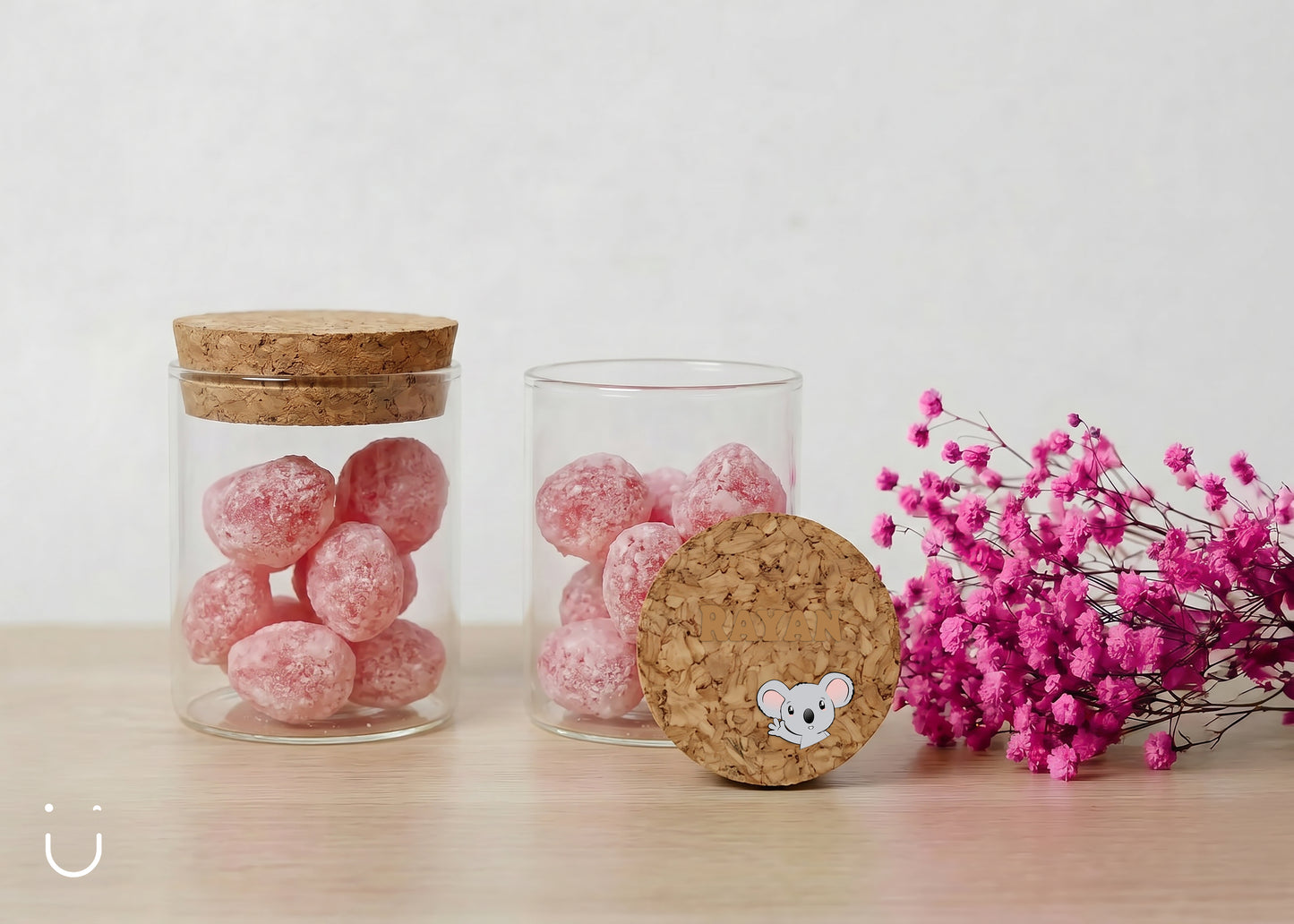 Glazen potje met smoelentrekkers - Doopsuiker