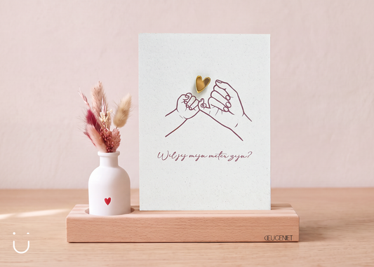 Meter vragen cadeau met droogbloemen – Pinky promise