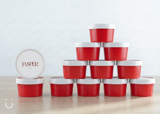 10x Deugeniet doopsuiker doosje - Rood