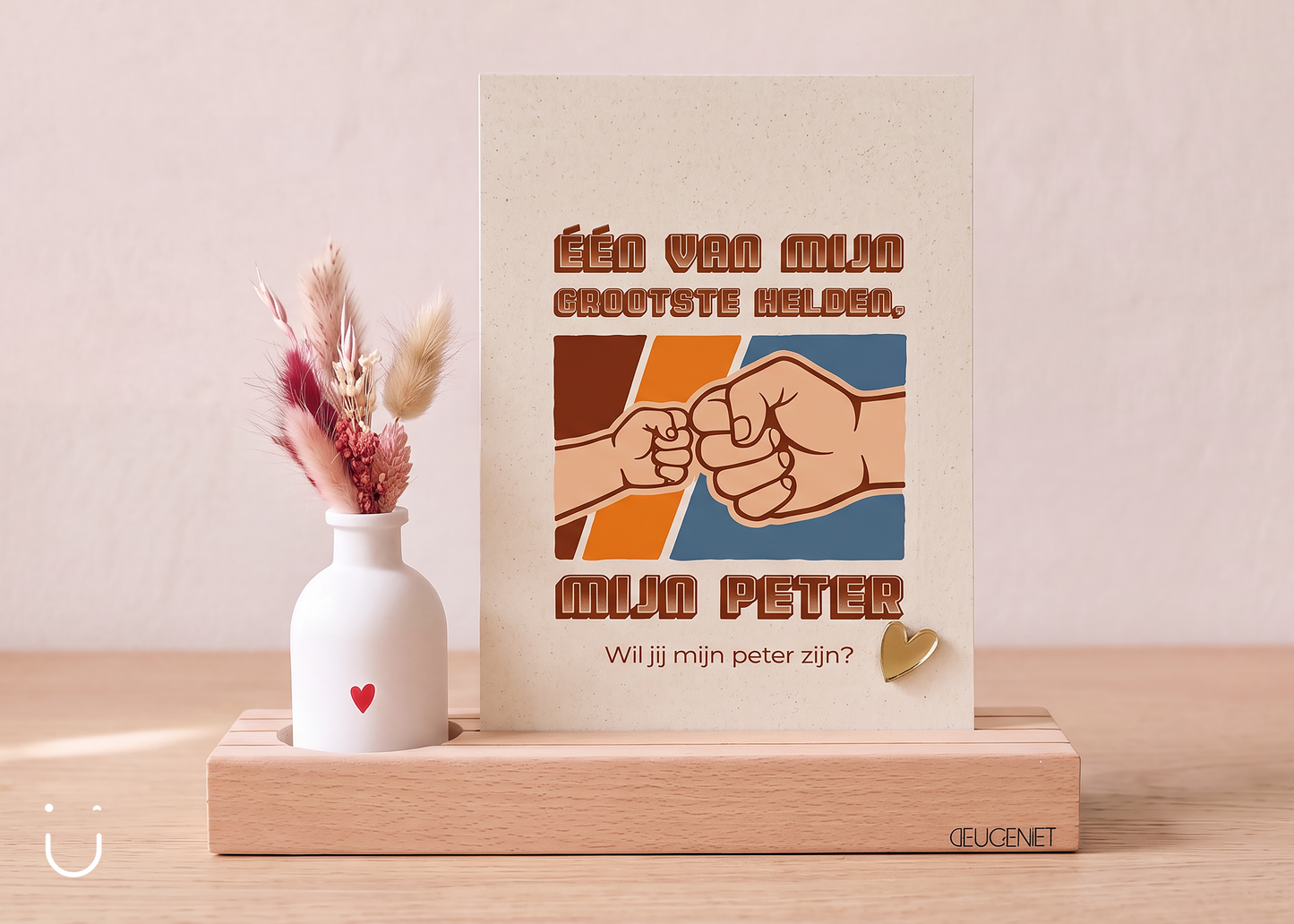 Peter vragen cadeau met droogbloemen – Mijn held