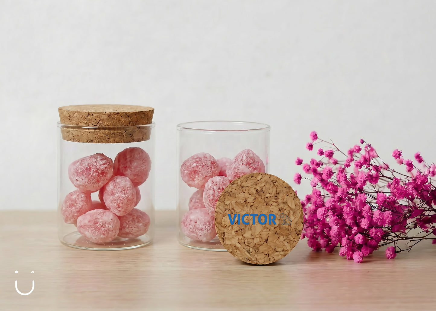Glazen potje met smoelentrekkers - Doopsuiker