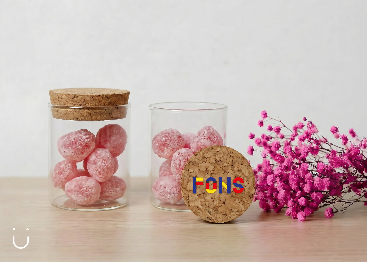 Glazen potje met smoelentrekkers - Doopsuiker