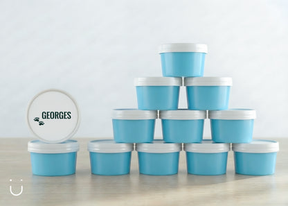 10x Deugeniet doopsuiker doosje - Blauw