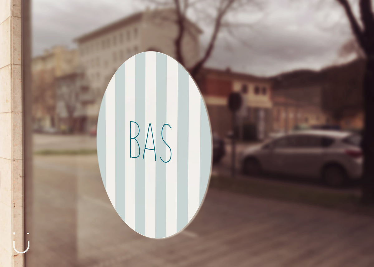 Raamsticker "Streepjes blauw"