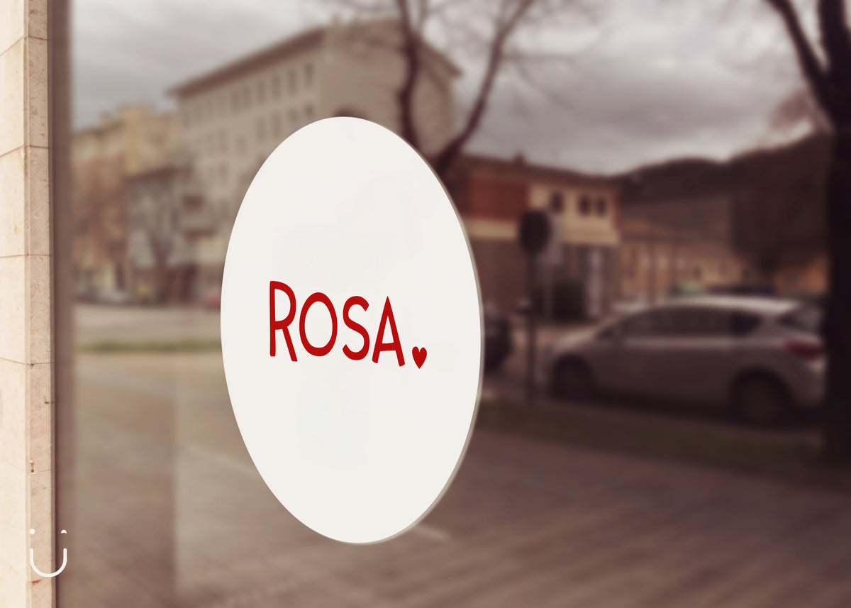 Raamsticker "Rosa"