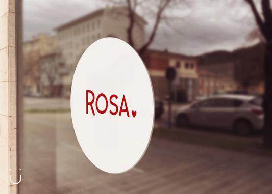 Raamsticker "Rosa"