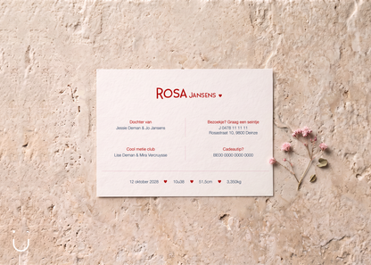 Geboortekaartje "Rosa"