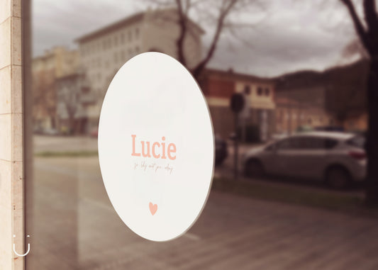 Raamsticker "Soft pink"