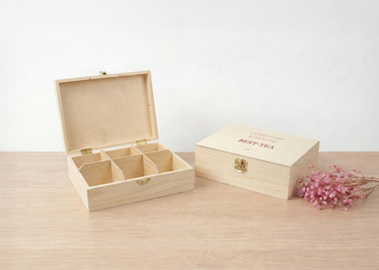 Houten theedoos - Liefste Meter cadeau