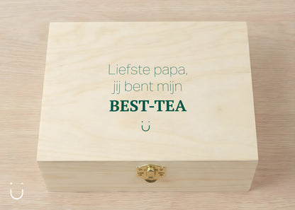 Houten theedoos - Liefste Papa cadeau