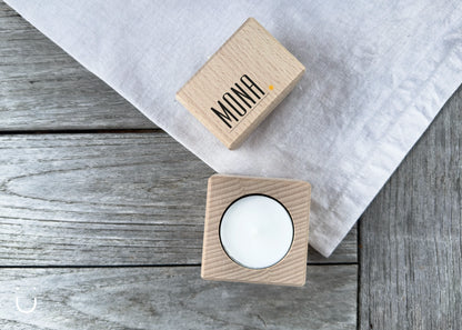 5x Theelichthouder met eigen ontwerp - Bedankje communie