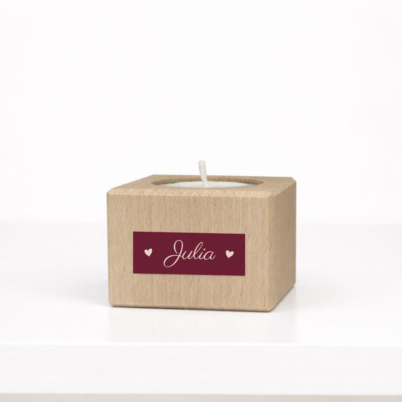 Sticker rechthoek - 1,5x4cm - Doopsuiker • vanaf 20 stuks