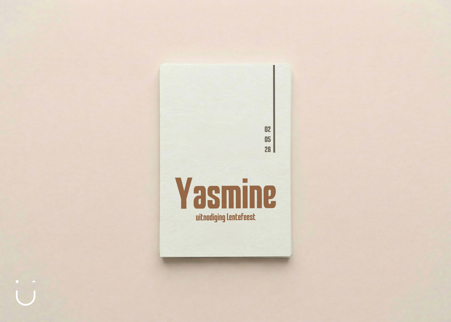 Communie uitnodiging "Yasmine"