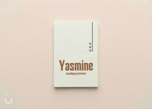 Communie uitnodiging "Yasmine"
