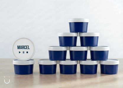 10x Deugeniet doopsuiker doosje - Donkerblauw