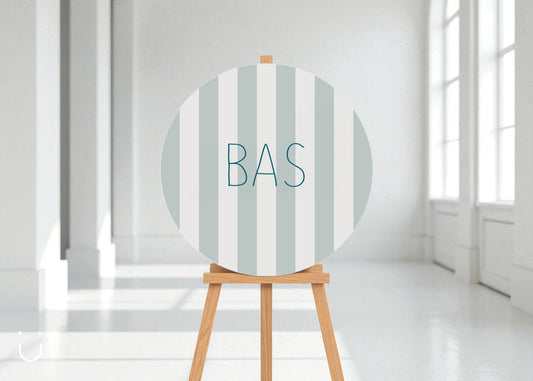 Welkomstbord "Streepjes blauw"