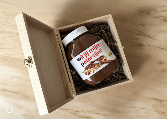 Wil jij mijn peter zijn - Nutella cadeauset - peter vragen cadeau