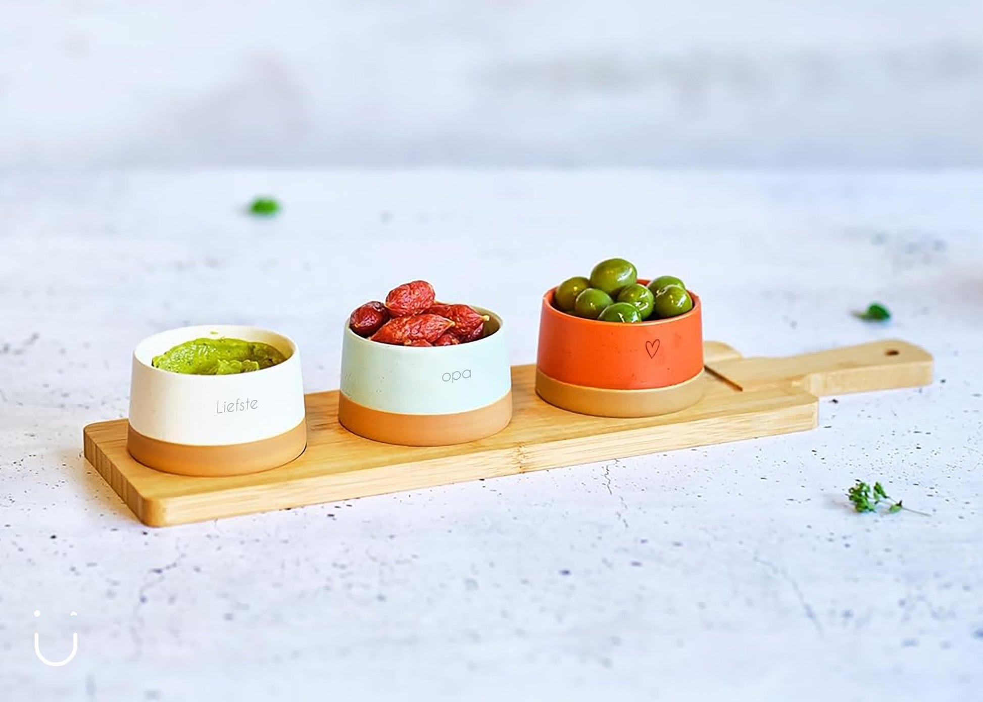 Cadeauset - aperoplank - Liefste opa - Deugeniet - kersthangers