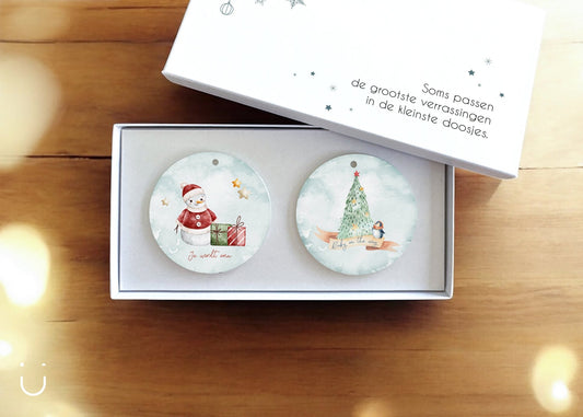 Cadeauset - Kersthangers - Je wordt oma - Deugeniet - Grootouders