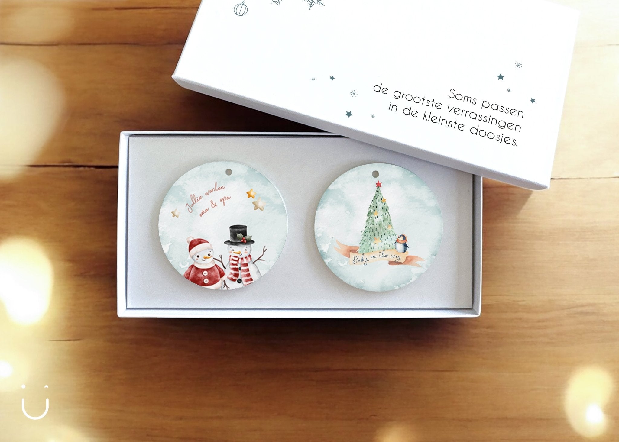 Cadeauset - Kersthangers - Jullie worden oma & opa - Deugeniet - Grootouders