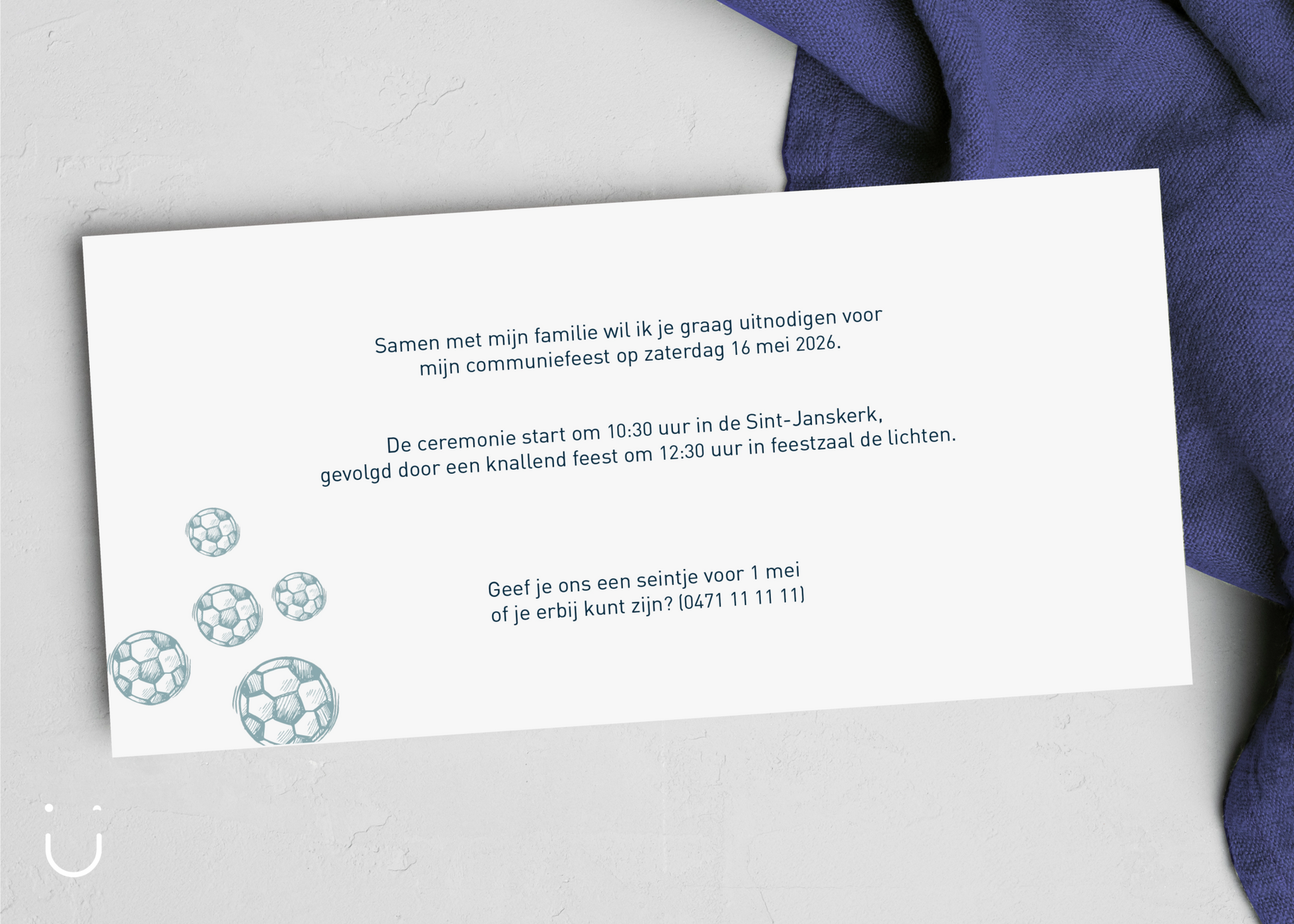 Communie uitnodiging "Sport star" - Deugeniet - communie uitnodiging