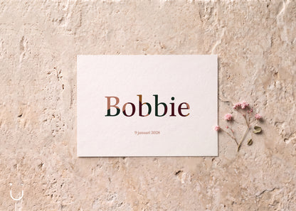 Geboortekaartje "Bobbie"