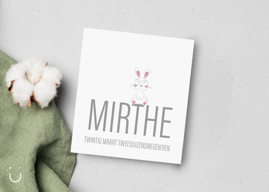 Geboortekaartje "BUNNY" - Deugeniet - Geboortekaartjes
