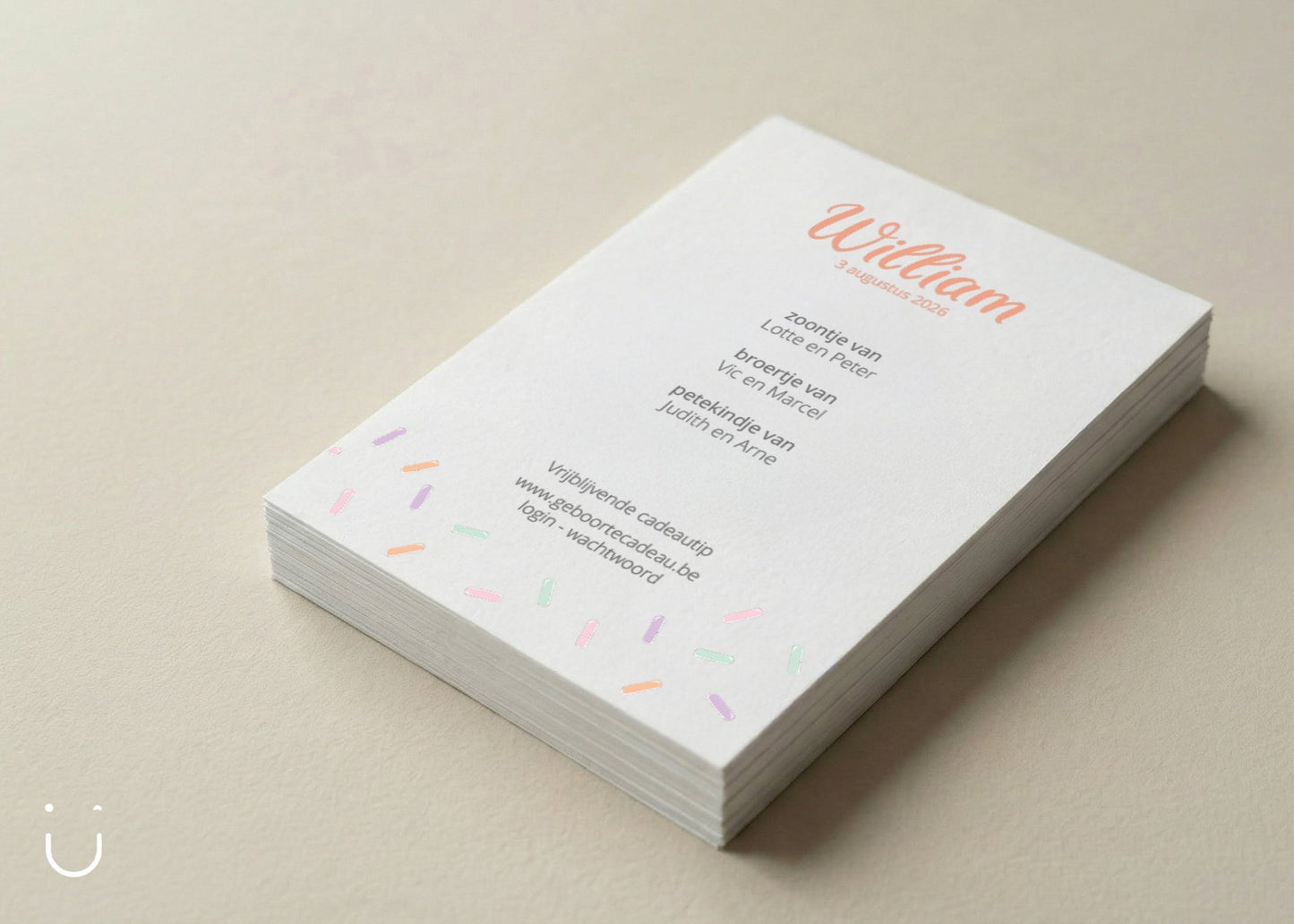 Geboortekaartje "Gesmolten" - Deugeniet - Geboortekaartjes