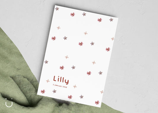 Geboortekaartje "Lilly" - Deugeniet - Geboortekaartjes