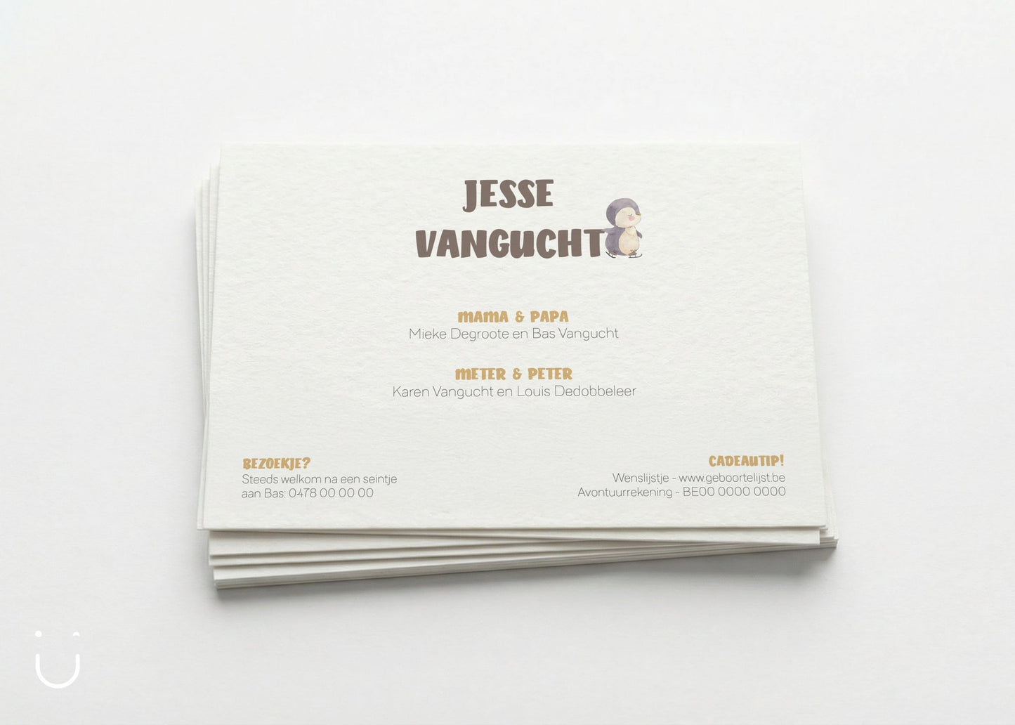 Geboortekaartje "Pinguïn" - Deugeniet - Geboortekaartjes