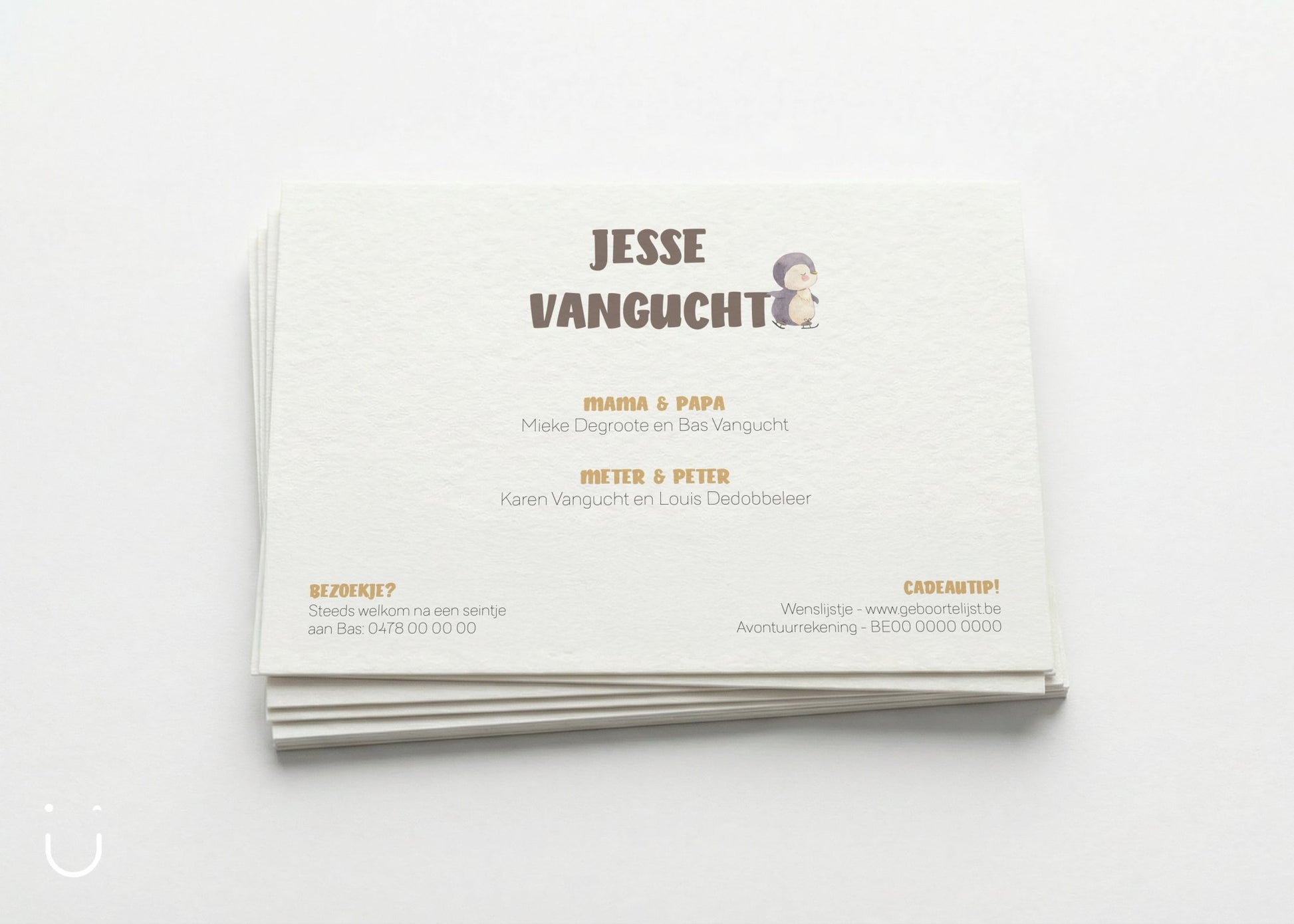 Geboortekaartje "Pinguïn" - Deugeniet - Geboortekaartjes