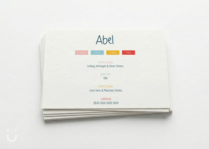 Geboortekaartje "Colorblocking" - N°2