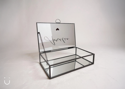 Glazen herinneringsdoos met naam - Deugeniet - Herinneringsdoos